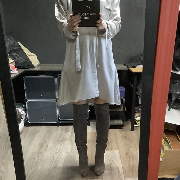 Saint Laurent Paris Over Knee Cat 90mm Suede Thigh Boot 38 - Picture 13 of 15